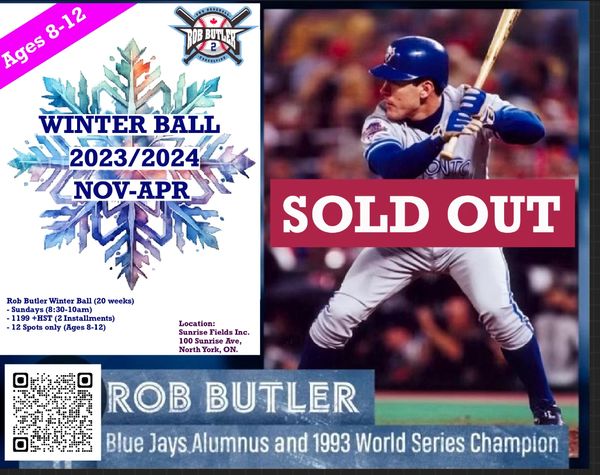 Winter Ball 2023/2024 baseball program sold out for ages 8-12.