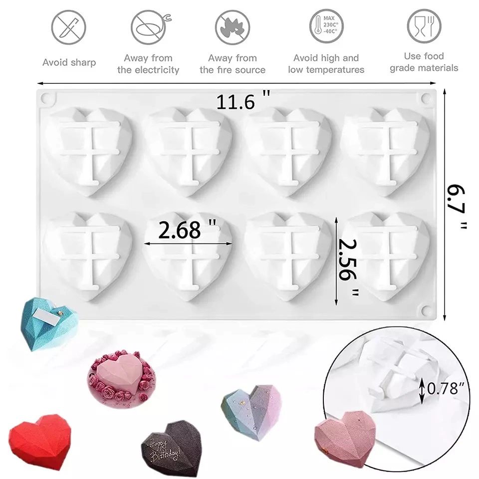 Heart Mold, 8 Cavity