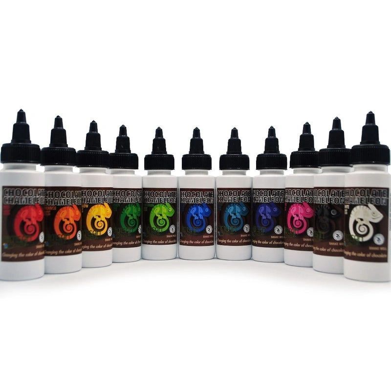 Chocolate Chameleon Oil Based Food Colouring Full Set of 10 x 2oz Bottles