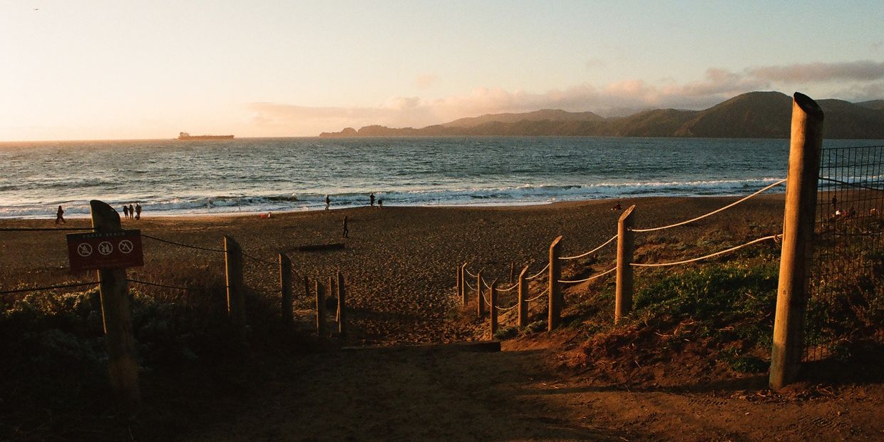 Shot on Kodak Portra 800 Pushed one stop to 1600. Shot at Baker Beach in Bay Area San Francisco, CA.