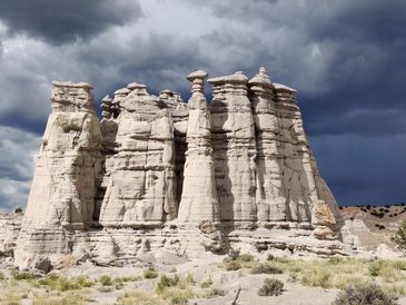 Plaza Blanca, at Dar al Islam, near Abiquiu, New Mexico. Part of the Abiquiu Formation.
