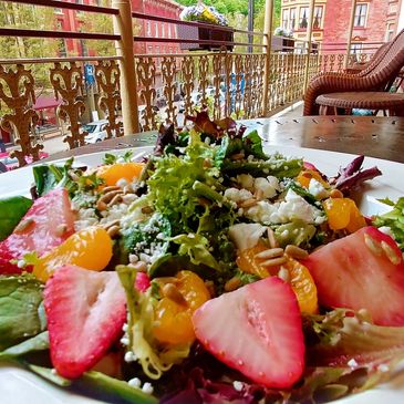 salad in Jim Thorpe restaurant