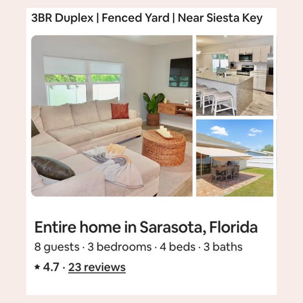 South Sarasota vacation rental consultant airbnb and vrbo listing help for self-managing property ow