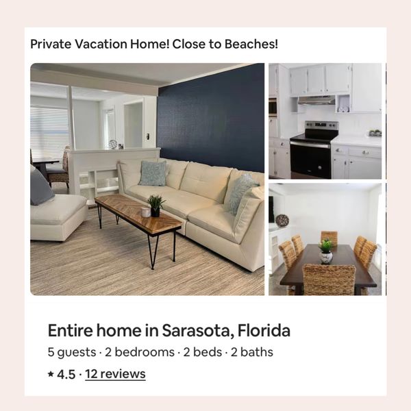 Sarasota Florida short-term rental consulting airbnb setup and launch service for investment propert
