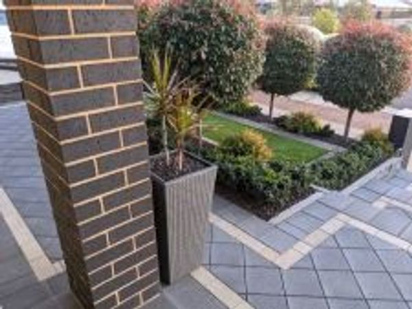 driveway paving and patio paving in Adelaide using concrete pavers 
