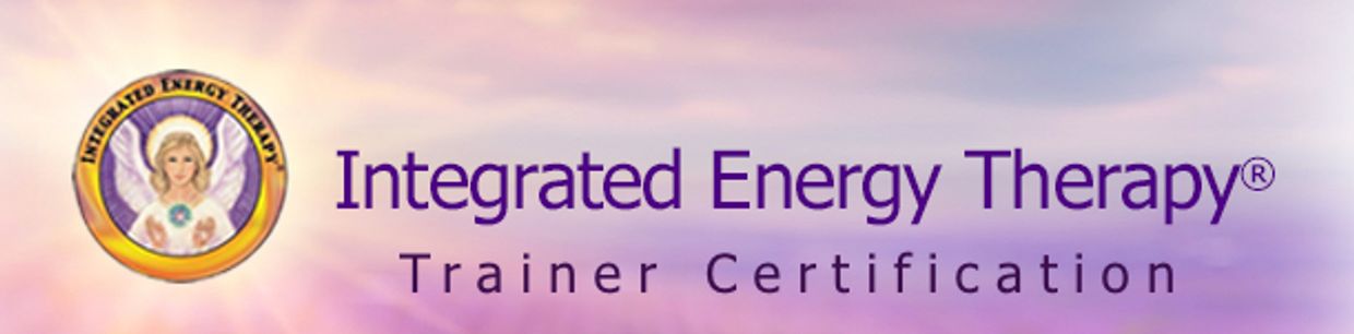 Integrated Energy Therapy Trainer Certification logo with angelic figure and purple background.