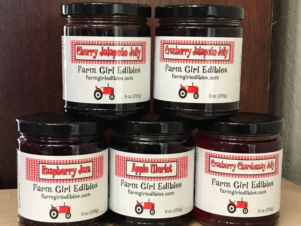 Flavors: Cherry, Cranberry, or Sugarless Cranberry Jalapeño, Raspberry Jam, Apple Merlot, and Cranbe