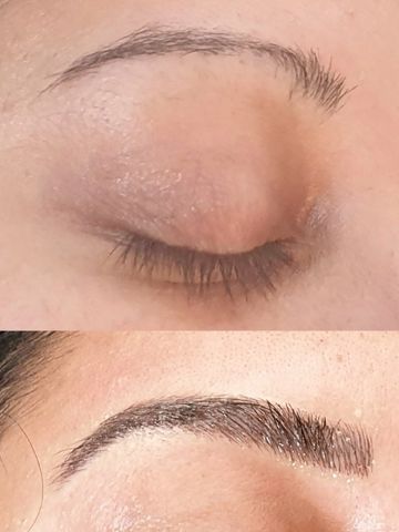 Brow microblading. Thickening sparse brows in 1 hour. semi permanent make up
