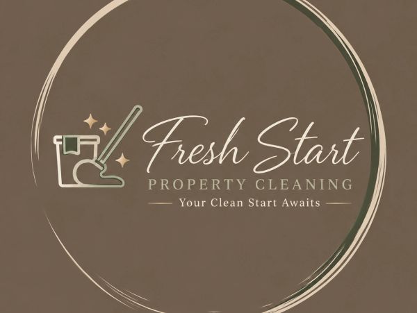 Logo for Fresh Start Property Cleaning with slogan.