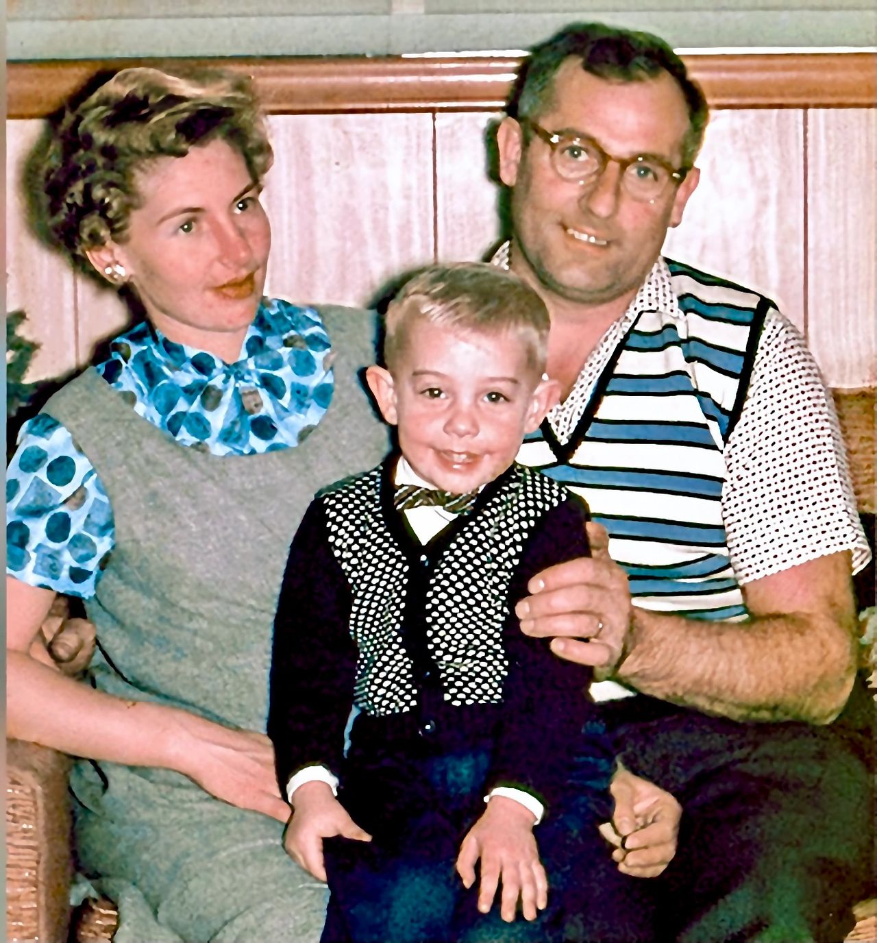 Michael Ruehle, with his parents, Marlies and Karl, in 1960.