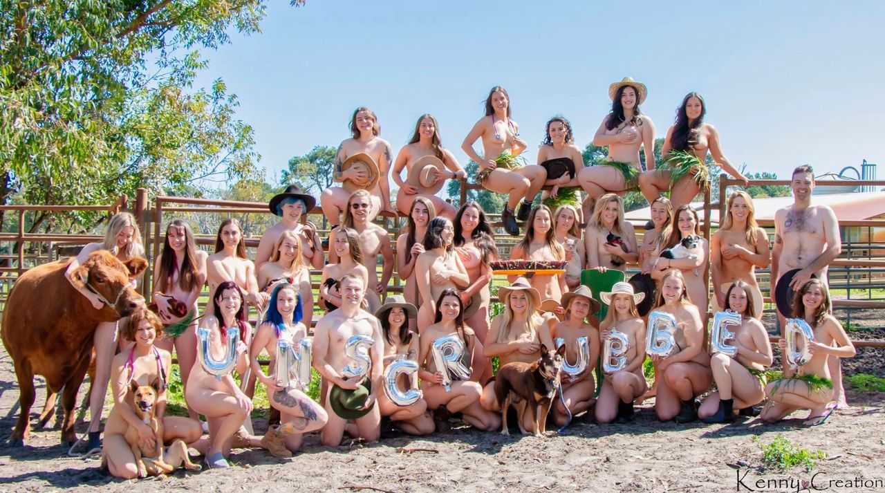 Students strip for annual fundraising calendar