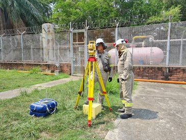topografía en planta procesamiento de gas CENIT en Barrancabermeja