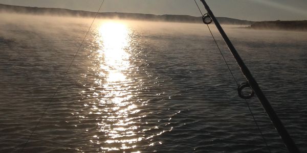 Sunrise during a fishing guide trip.