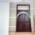 Detailed artwork of a rustic farmhouse door