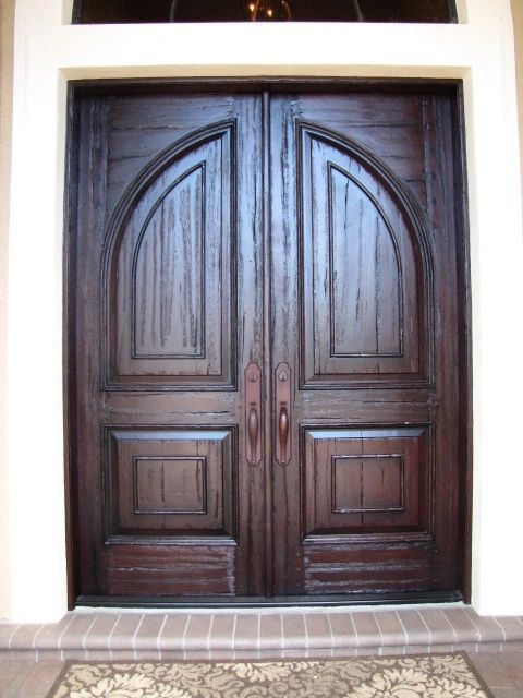 Neatly drawn sketch of a classic front door