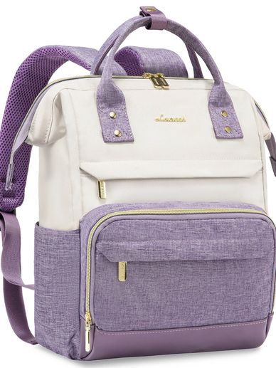 Lovevook Lavender and white everyday and travel backpack