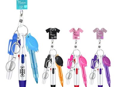Nurses' ID holder with pens and point light