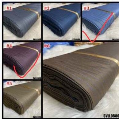 Senator available in wine' navy blue, sky blu and brown. 5 yards each
