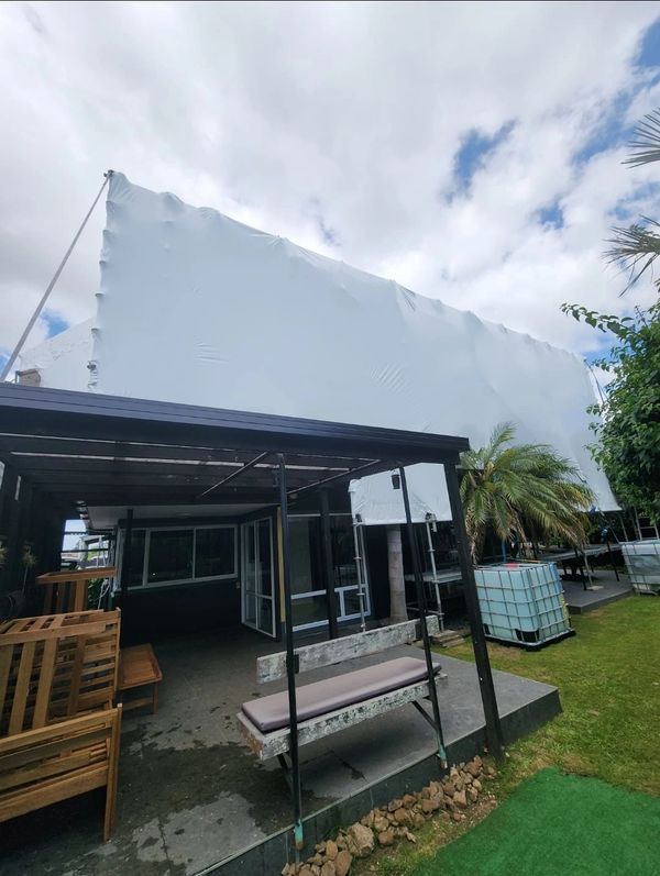 Scaffolding with shrinkwrap in Kensington, Whangarei