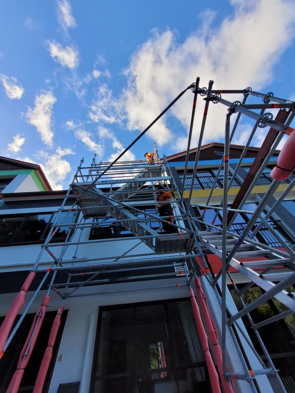 Scaffolding access at hotel in Tutukaka