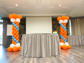  corporate | event decor | Balloon columns | balloon tower | balloon stands | Simcoe | Barrie | GTA