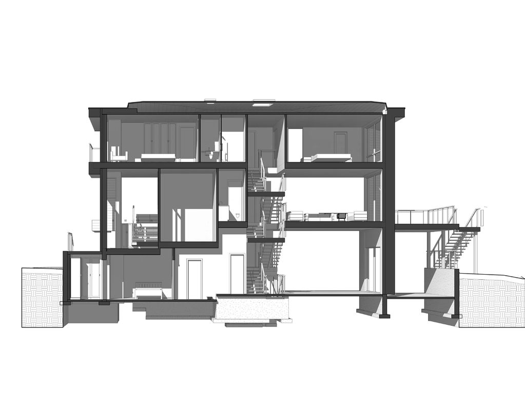 Detached dwelling
section perspective
ample living spaces
well established neighborhood
