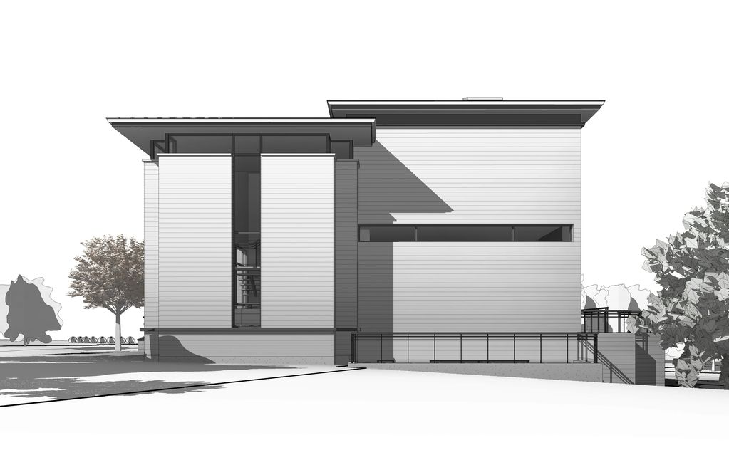 Minimalistic approach for the elevation design to look more sleek and to addresses OBC Requirements