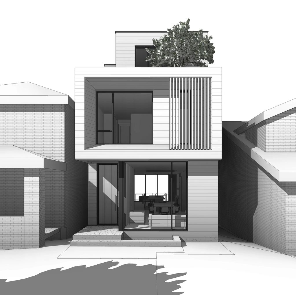 Brick Dwelling
Recessed 3rd Floor
Single Family Dwelling
Interior Design
Custom Home
Modern House