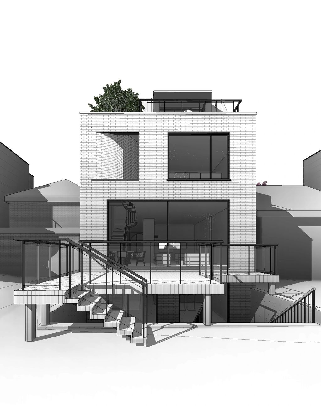 Walk Up Basement
Wood Deck
Family Room
Roof Top Patio
Master Bedroom
Standing Seam Metal Roof
Dormer