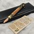 highly polished genuine bethlehem olivewood bullet pen comes with certificate of authenticity