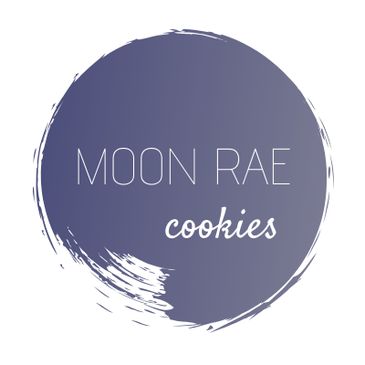 Moon Rae Cookies logo on light purple background 