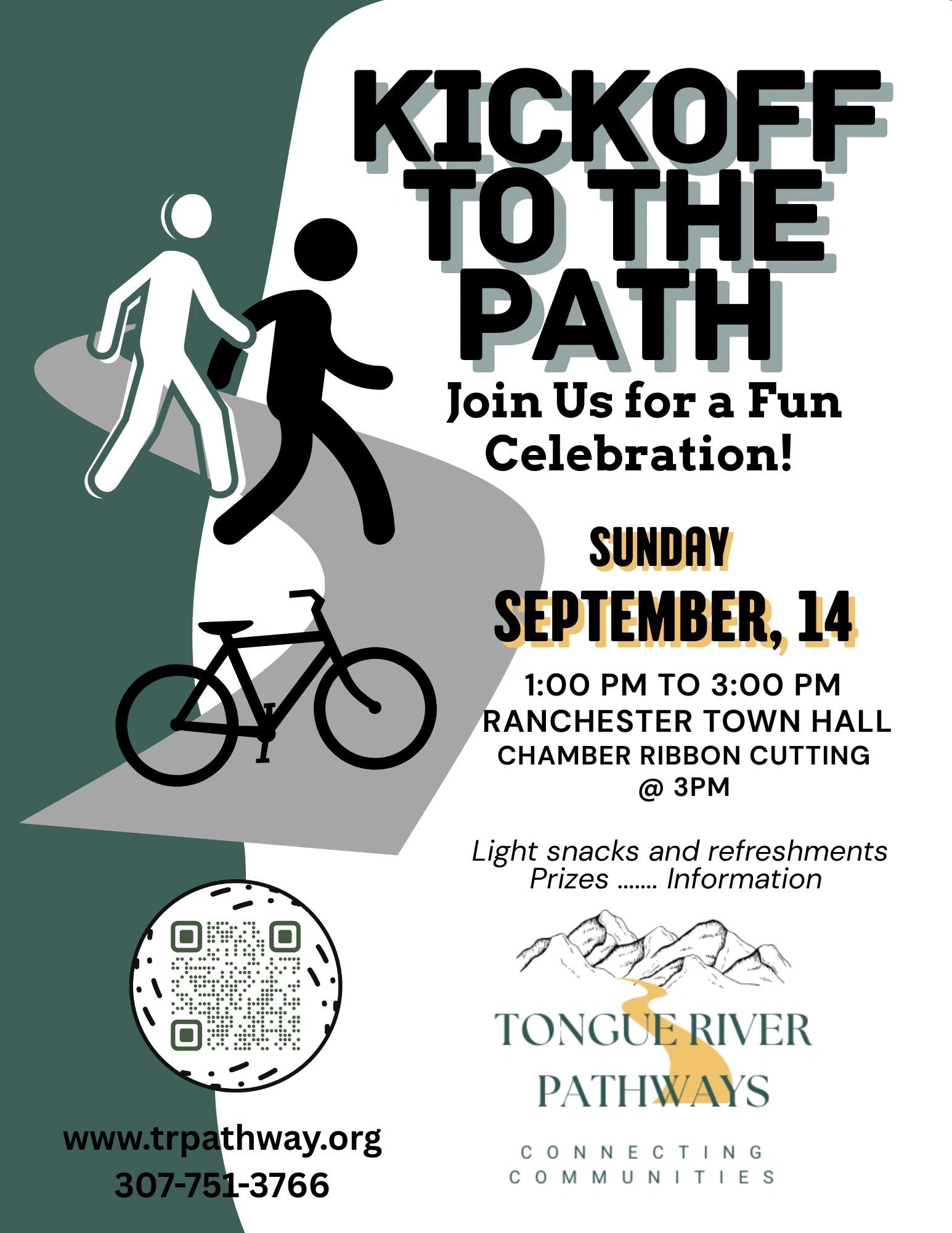 Kickoff to the Path event with fun, snacks, and ribbon cutting on September 14.