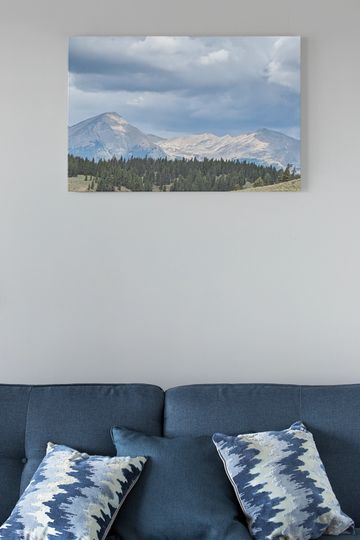 A canvas print wall art of the Colorado mountains.