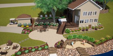 landscape design, full design services, 3D landscape plans