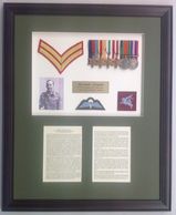 Framed army medals