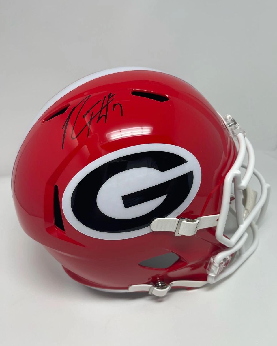 Rodney Riddell Rodney Hampton Autographed Full Size Replica Riddell Speed Helmet