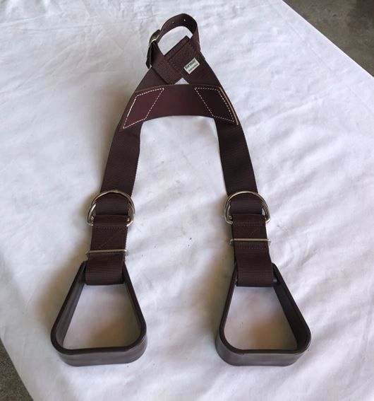 KIDS BUDDY STIRRUPS ADJUSTABLE LEG LENGTH SLIPS OVER HORN OF ANY
