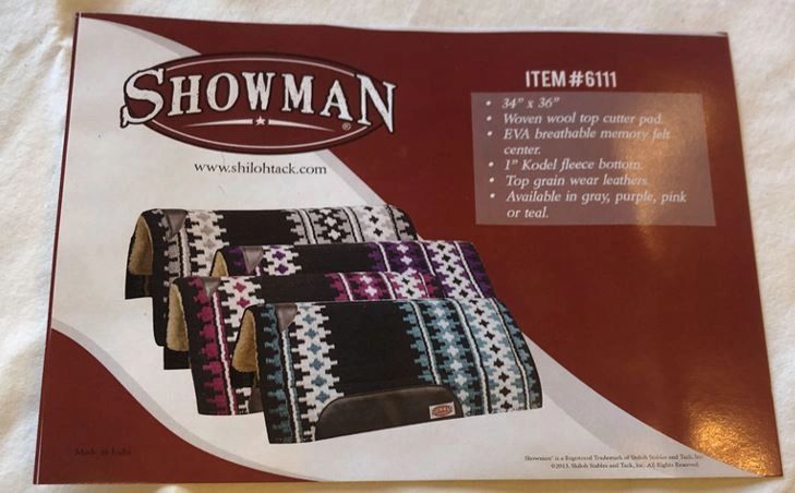 Diamond Wool Saddle Pad Contoured Comfort Cutter Saddle Pad