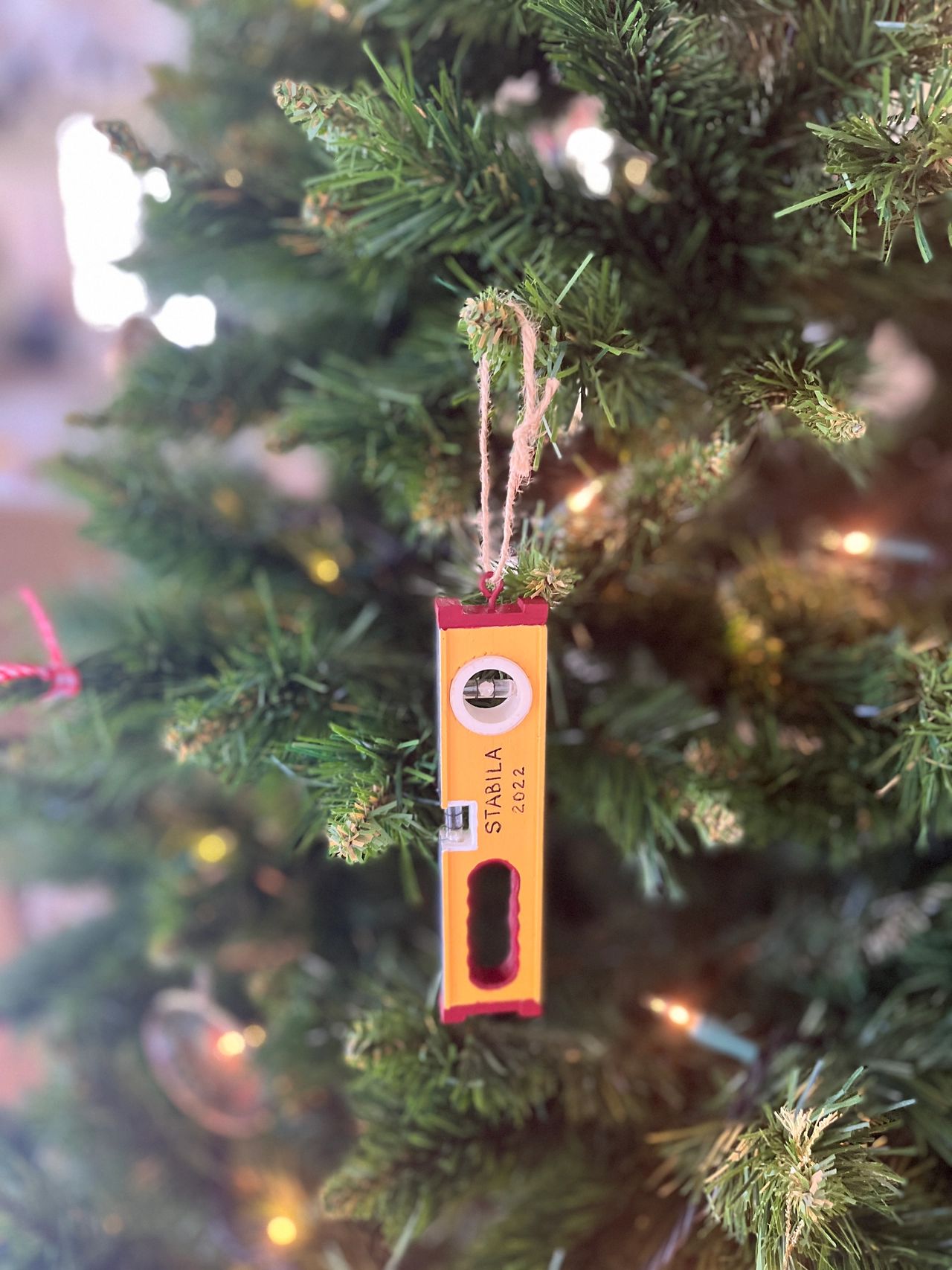 My dad crafted this beautiful ornament for my son. I like the significance of the level (I desire to be level) and his attention to detail.