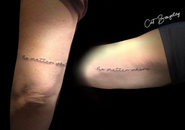 Matching script for mother and daughter - no matter what no matter where by Cat Beazeley Tattoo 