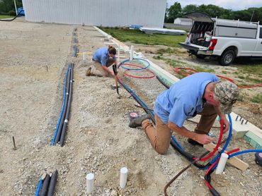 Running water lines for Radiant Church