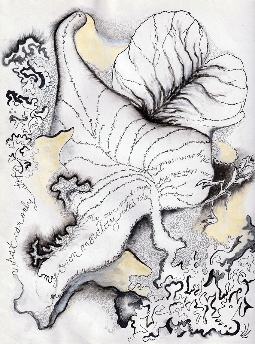 Collage abstractions humor mixed media watercolor drawing inking archival paper