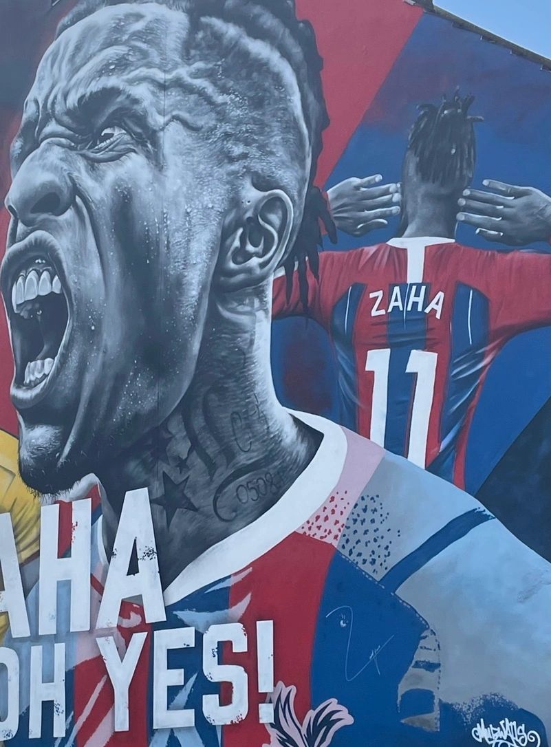 Picture of Zaha mural near Selhurst Park, Crystal Palace ground