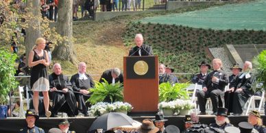 Rev Noyes W Miner (B. P. Coe)  reading from Book of Job @ Lincoln Funeral Reenactment.  May 2015.