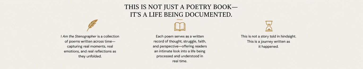 A poetic journey capturing real emotions and moments as life unfolds in real time.