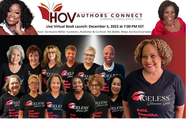 Group of women promoting the Ageless Literary Girls book launch event.
