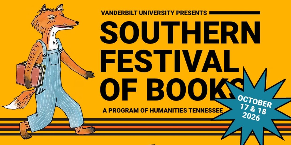 Banner announcing the 2016 Southern Festival of Books in Nashville. The event is sponsored by Humani