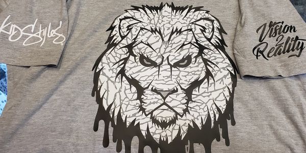 Kid Styles Brand Lion head Logo in Elephant print 2 color