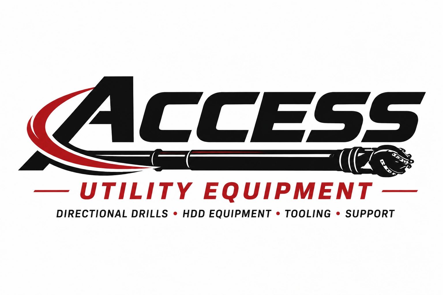Access Utility Equipment logo with directional drills and support services.