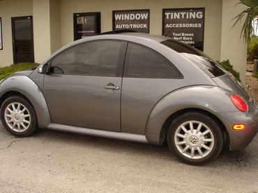 2005 Volks Wagon Bug. Carbon 25% on the front and 18% on the rear